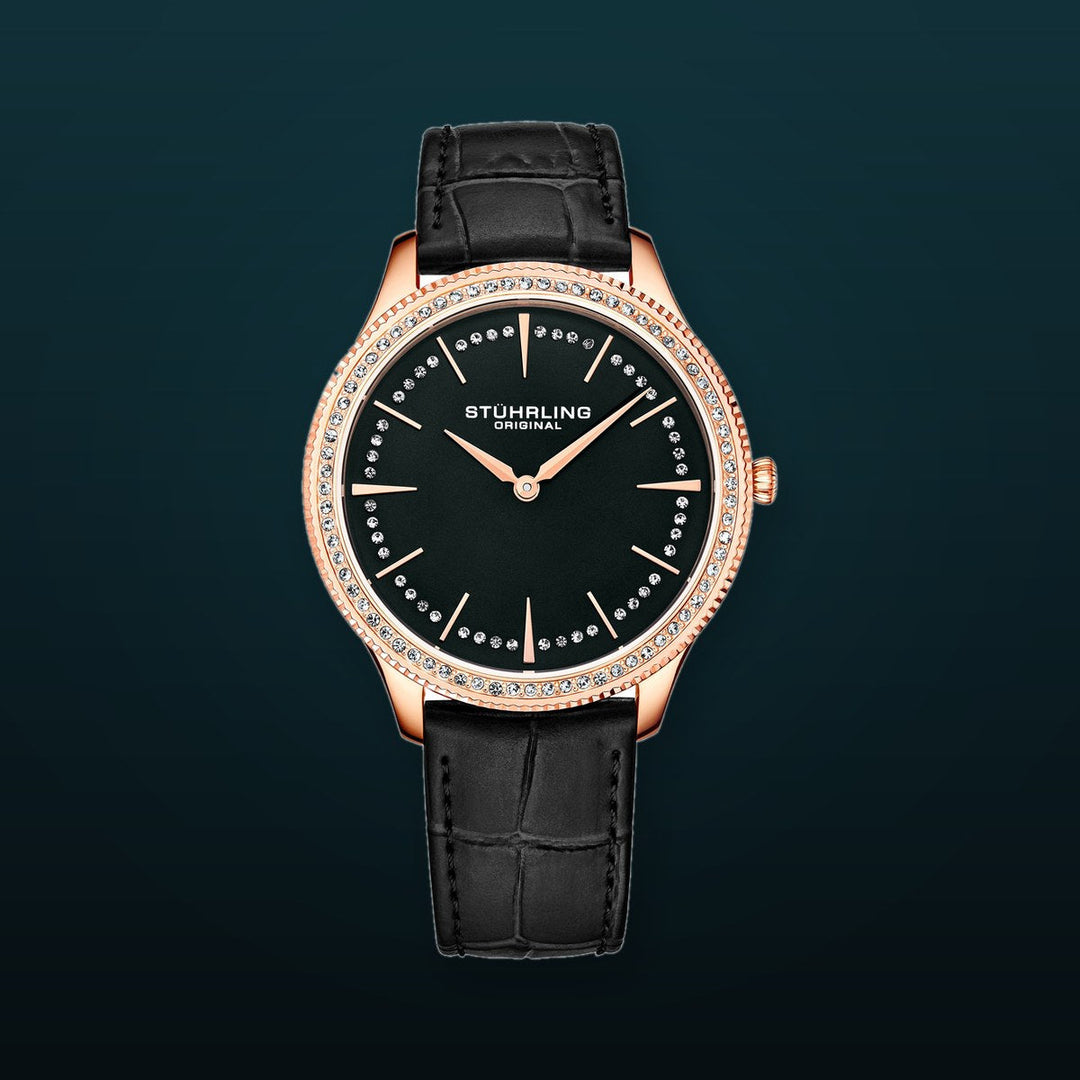 Symphony Black Leather | Black Dial
