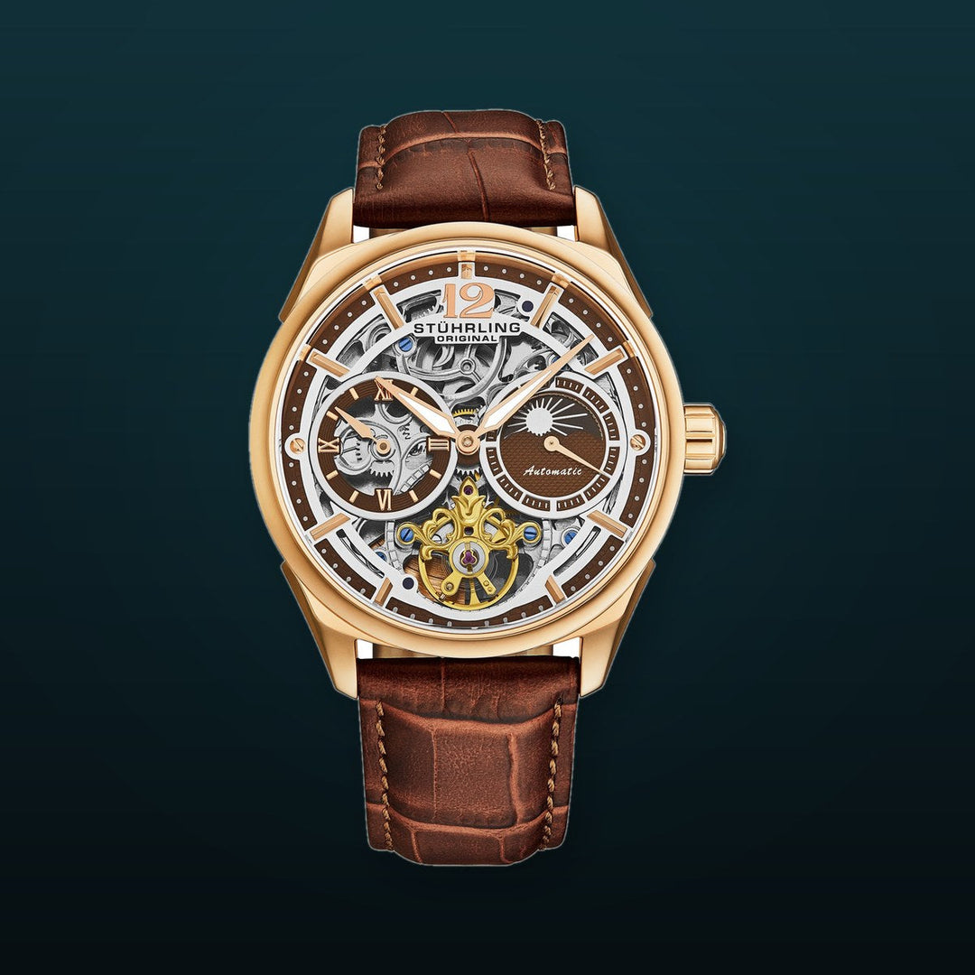 Legacy Automatic Skeleton Rose/ Browm | Rose Dial
