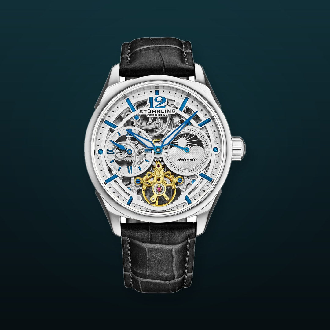 Legacy Automatic Skeleton Silver/ Black | Silver / Blue Dial