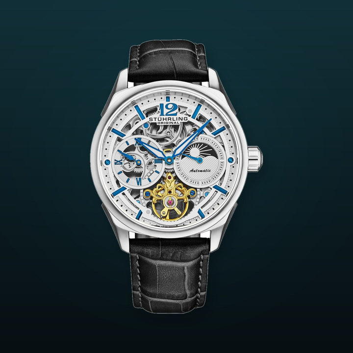 Legacy Automatic Skeleton Silver/ Black | Silver / Blue Dial