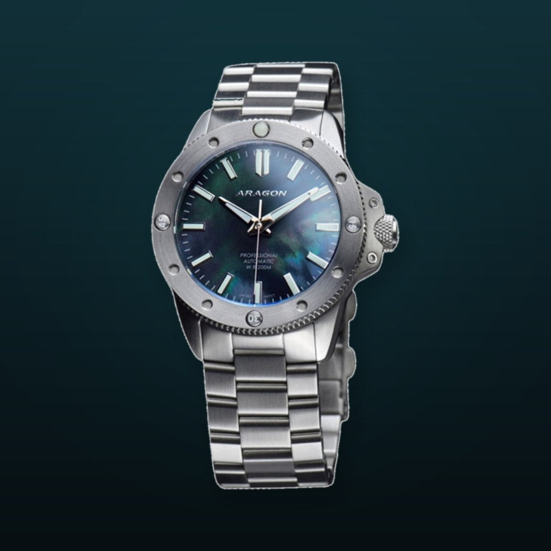 Matador 42 Automatic Black Mother of Peal Dial | Mother of Peal Dial