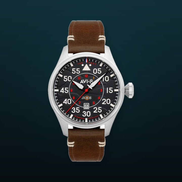 Hawker Hurricane Clowes Automatic Black / Leather | Black Dial
