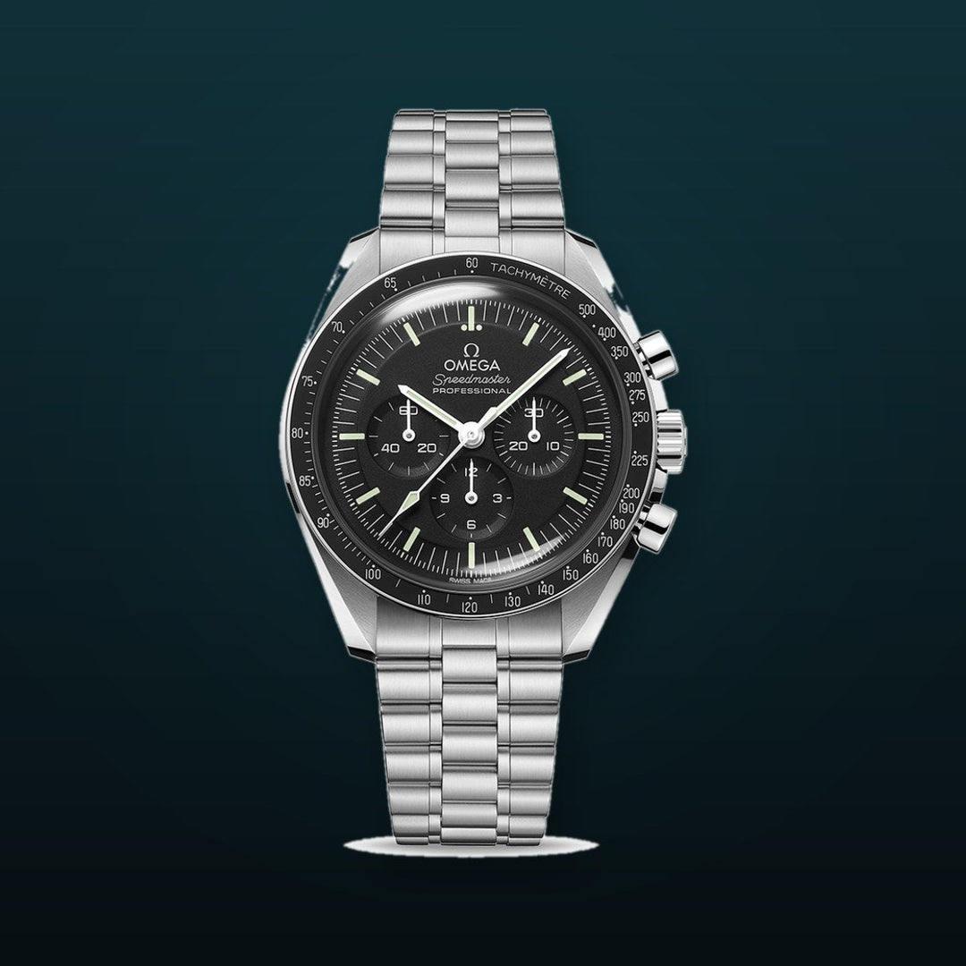 Omega Speedmaster Moonwatch Professional Co-Axial 42mm hesalite glass Black Dial