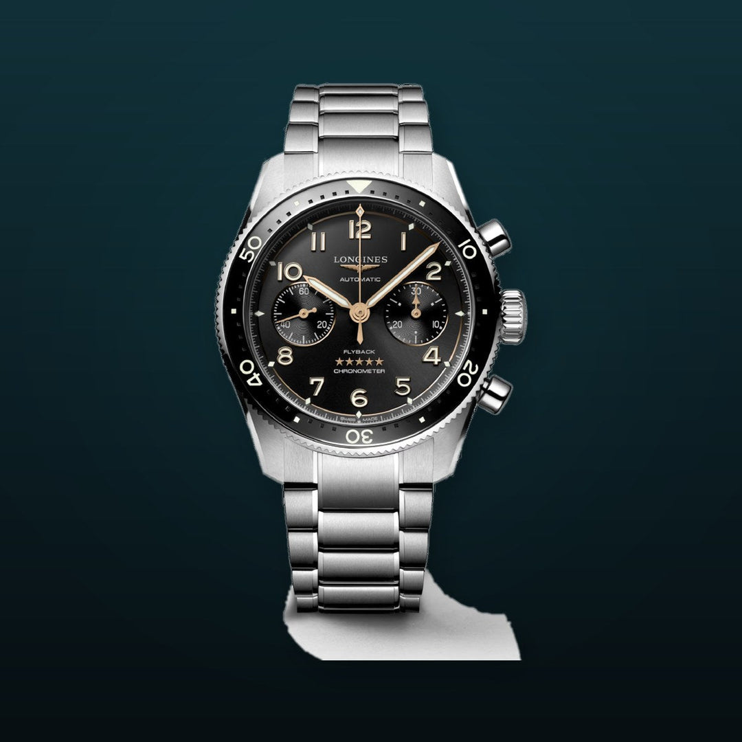 Spirit Flyback Black / Stainless Steel | Black Dial