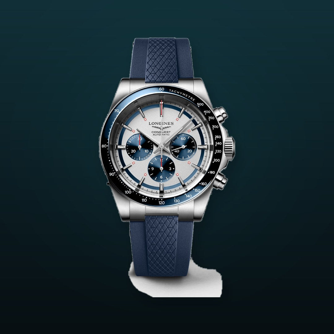 Conquest Chronograph Two-Tone / Rubber |  Dial