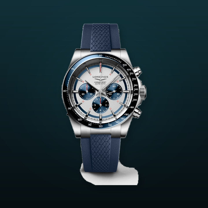 Conquest Chronograph Two-Tone / Rubber |  Dial