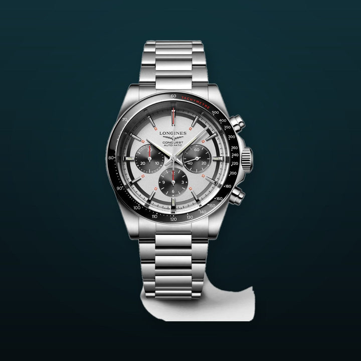 Conquest Chronograph Silver / Stainless Steel | Silver Dial