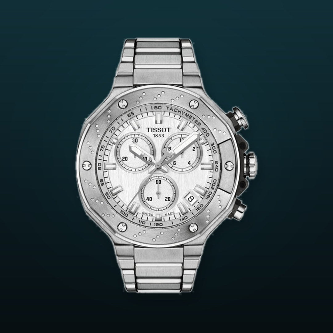 T-Race Chronograph Silver-tone Silver Dial