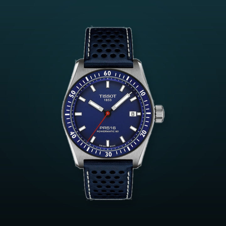 PR516 POWERMATIC 80 Blue / Leather Blue Dial