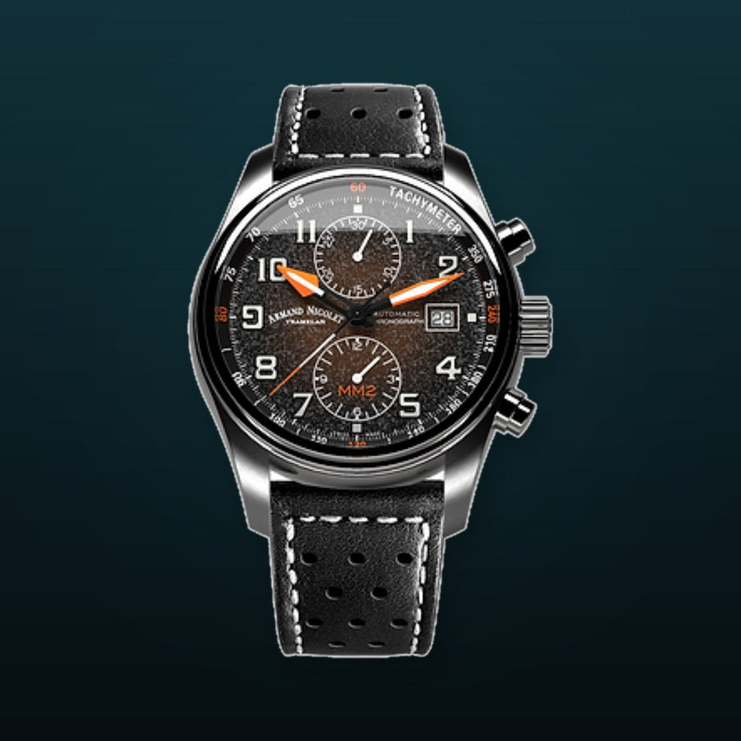 MM2 Black/Leather Black Dial