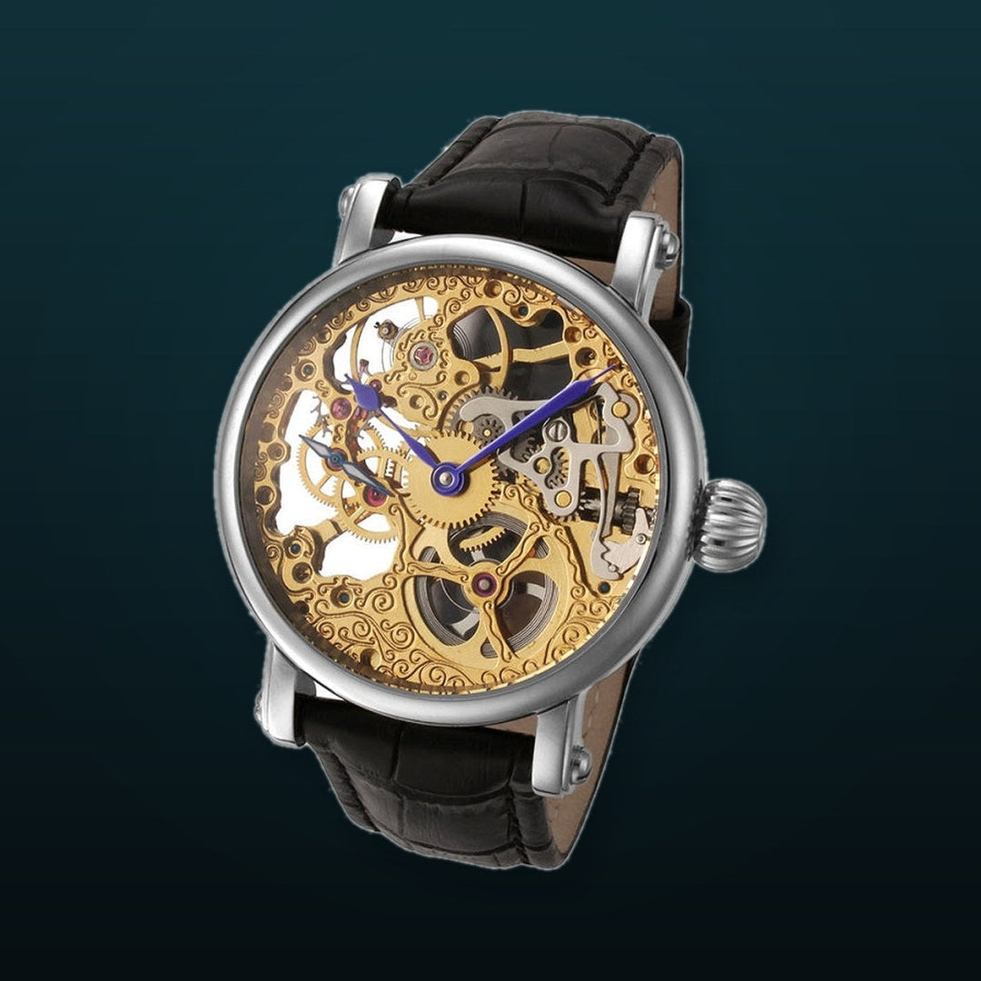 Skeleton Series brown/two tone | Gold Dial