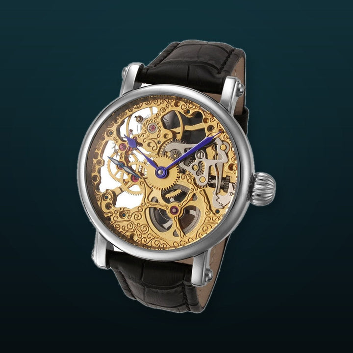 Skeleton Series brown/two tone | Gold Dial