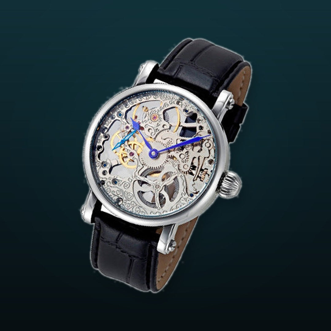 Skeleton Series black/silver | Silver Dial