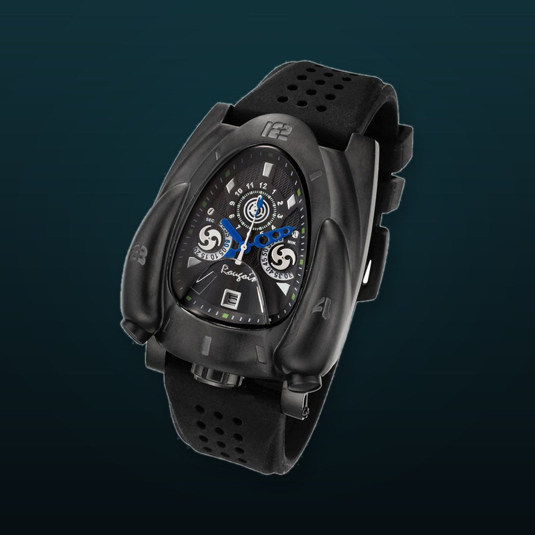 Rocket Series black steel/blue | Black Dial