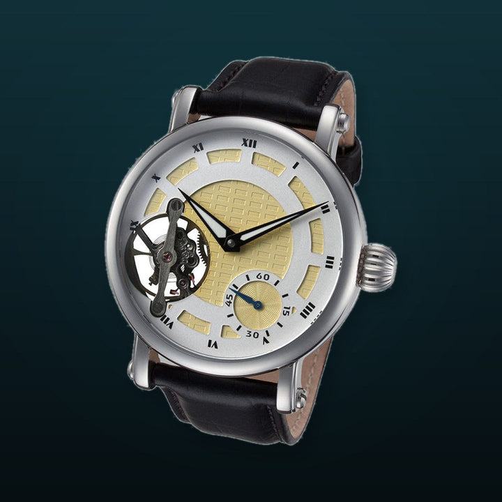 Regal Series black leather/open heart |  Dial