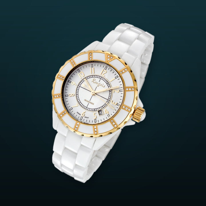 Iconic Series ceramic white/yellow gold | White Dial