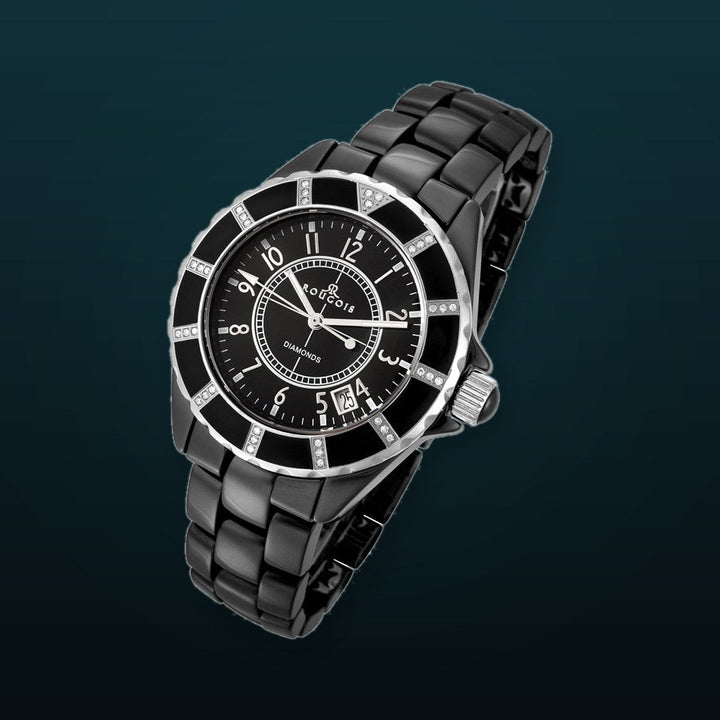 Iconic Series ceramic black/silver | Black Dial