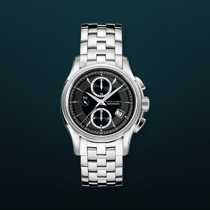 JAZZMASTER Silver/SS Black Dial