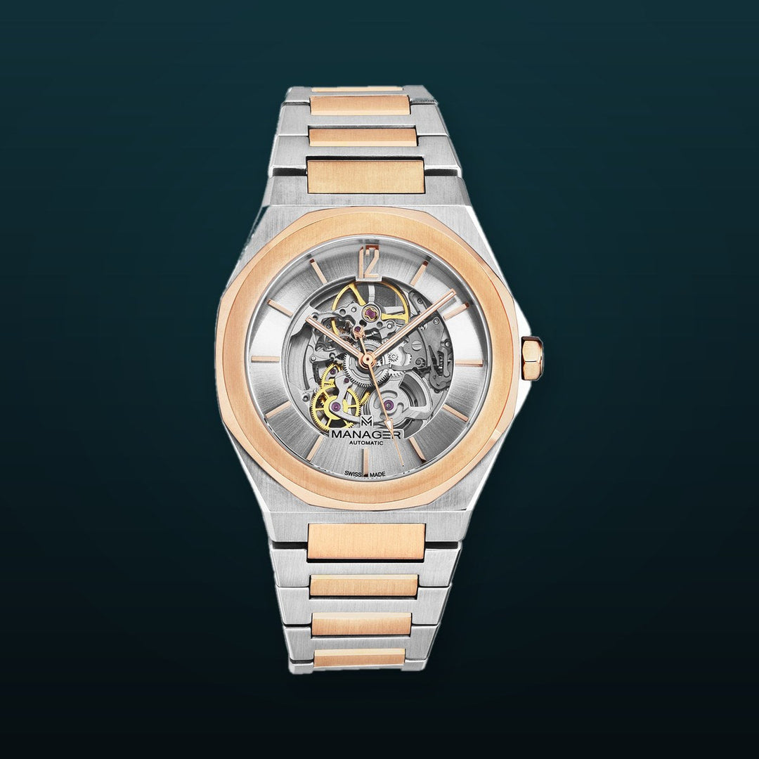 Open mind MAN-RO-05-BM / Silver / Two-Tone | Silver Dial