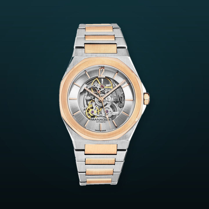 Open mind MAN-RO-05-BM / Silver / Two-Tone | Silver Dial