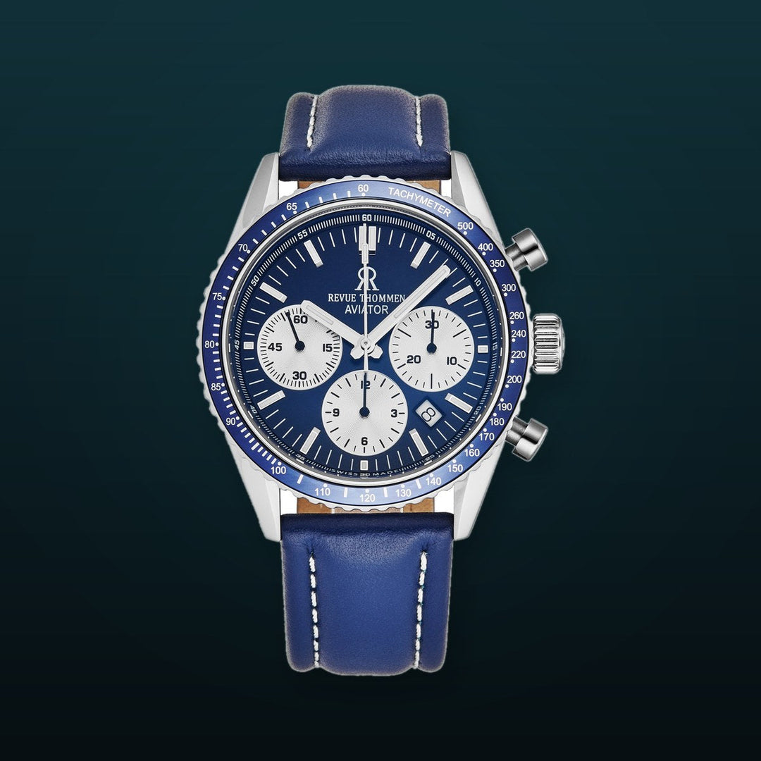 Aviator 17000.6535 / Blue | Blue Dial
