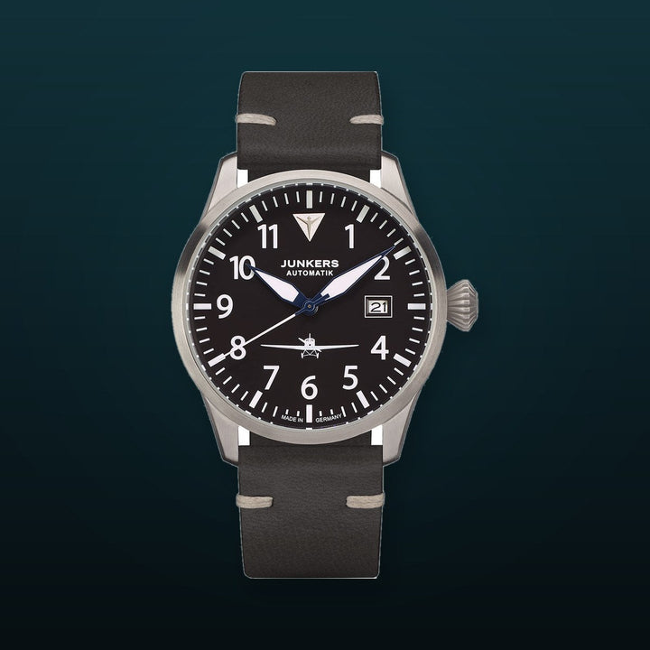 Flieger Leather / Black Black Dial