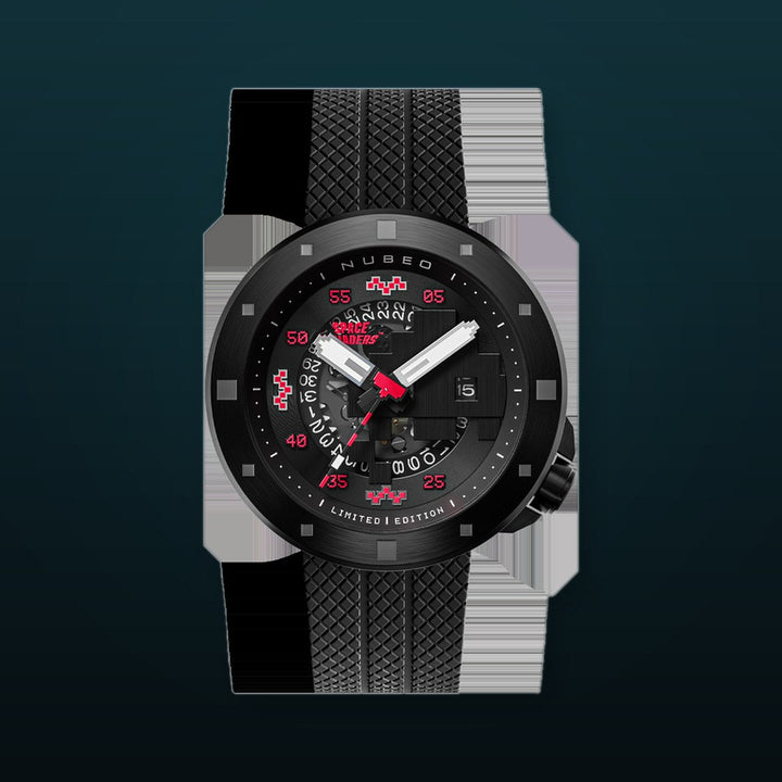 Cassini Automatic Space Invaders Limited Edition Black & Red / Black | Black Dial