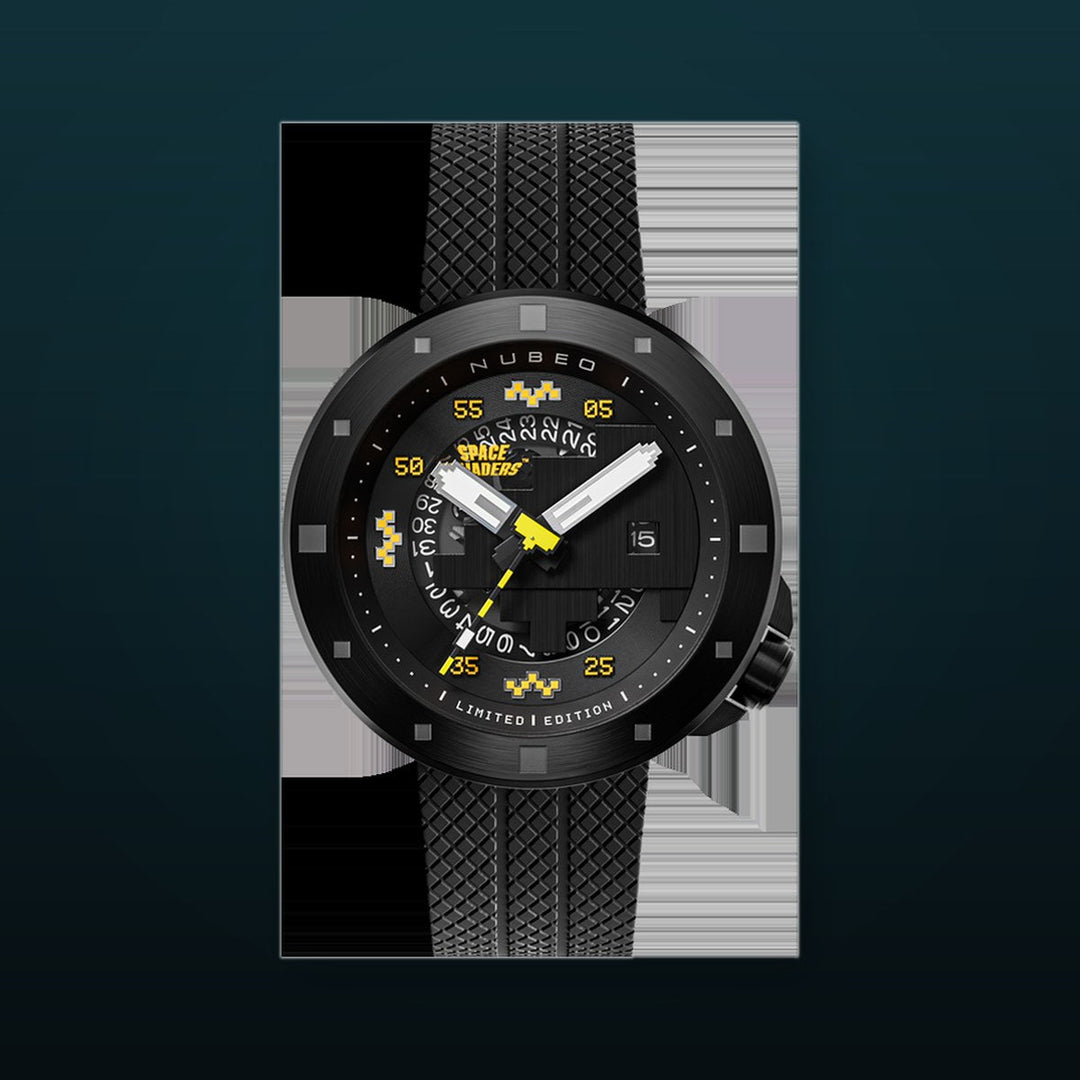 Cassini Automatic Space Invaders Limited Edition Black & Yellow / Black | Black Dial