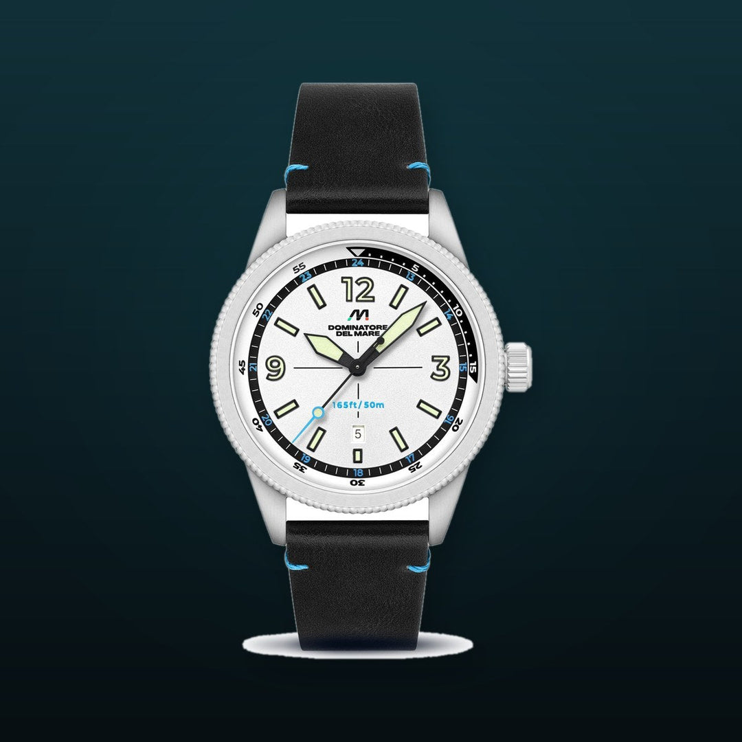 Aviatore Japan Quartz White / Leather | White Dial