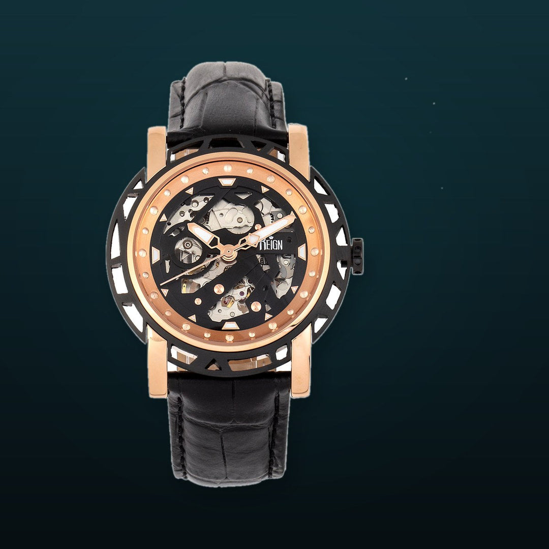Stavros Rose Gold/Black | Black Dial