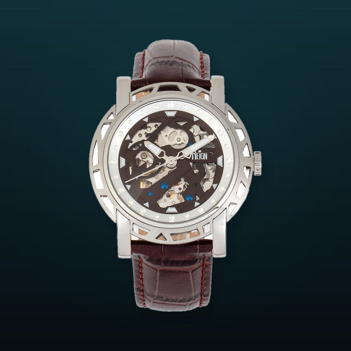 Stavros Silver/Dark Brown | Brown Dial