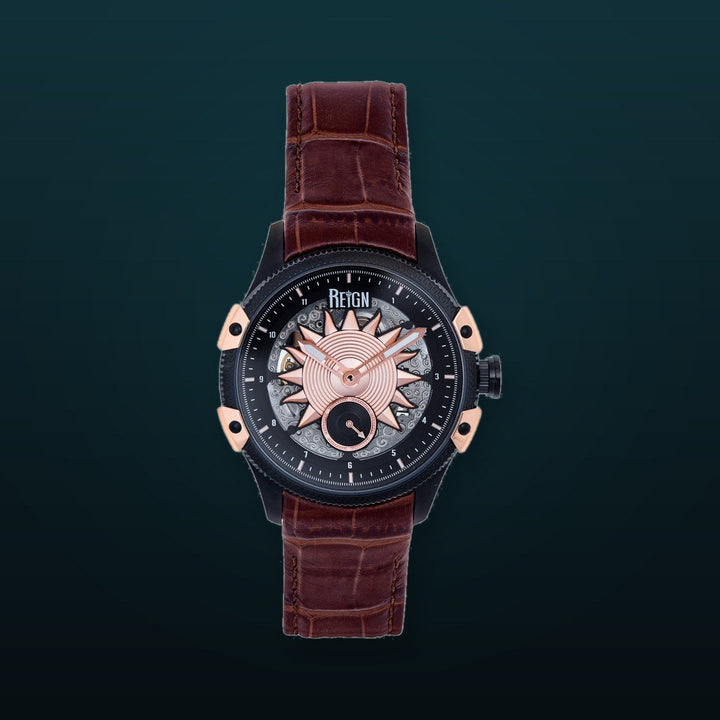 Solstice Automatic Dark Brown/Rose Gold | Black Dial