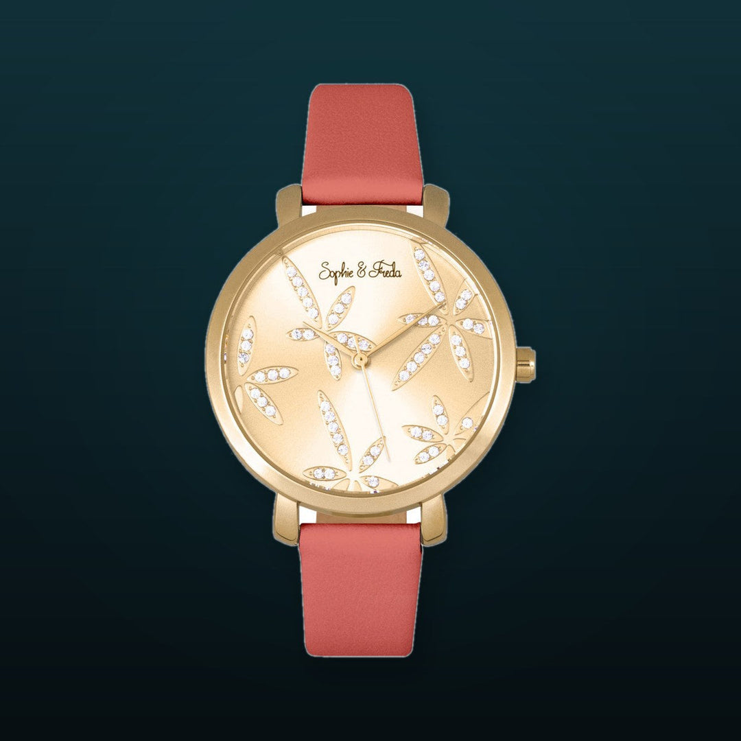 Key West w/ Swarovski Crystals Gold/Dark Pink