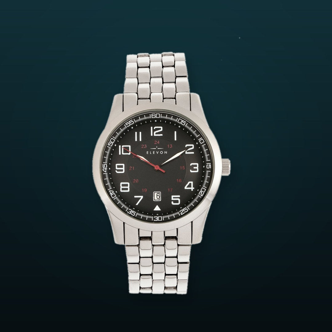 Garrison w/Date Silver/Black | Black Dial