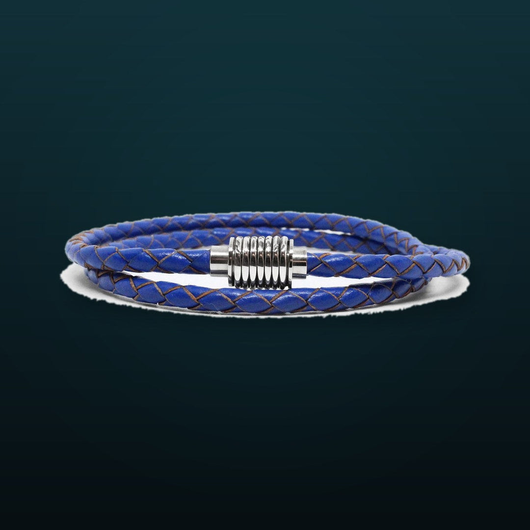 Sterling Coil, Leather Wrap