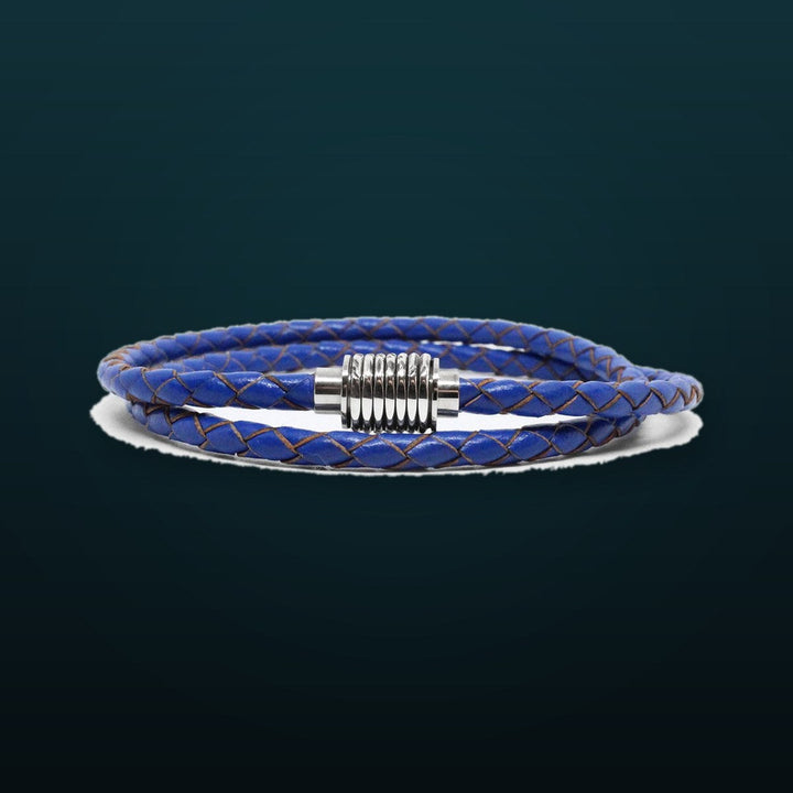 Sterling Coil, Leather Wrap