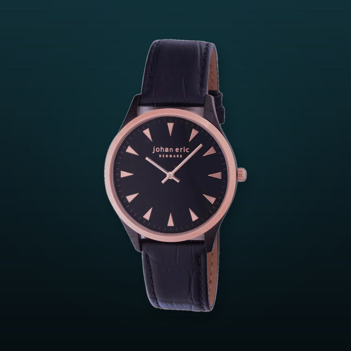 Helsingor Black-Black Rose Gold | Black Dial