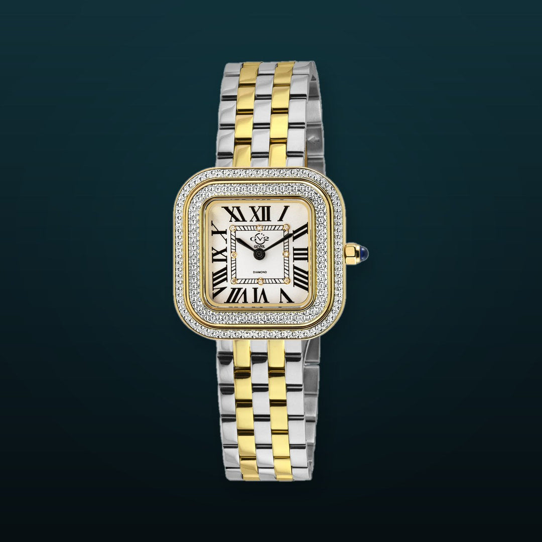 Bellagio GV2 Women's Diamond Swiss Quartz Watch, Silver/White dial 8 Diamonds, Bracelet | White Dial