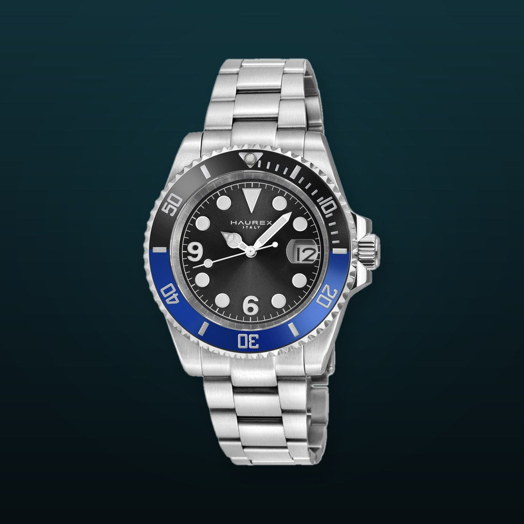 Barracuda 316L Case, Black Sunray Dial, Ceramic Bezel, 316L Stainless Steel Bracelet Black Dial