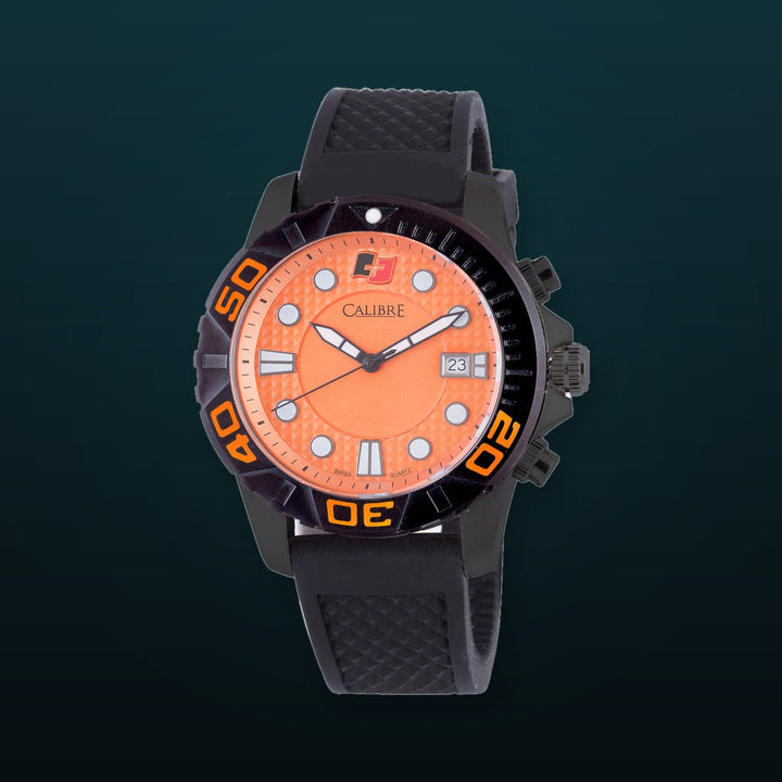 Akron Orange-IP Black | Orange Dial