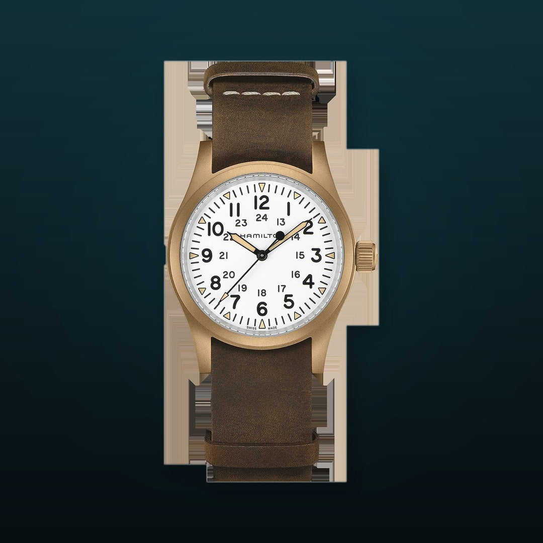 KHAKI FIELD White / Leather White Dial
