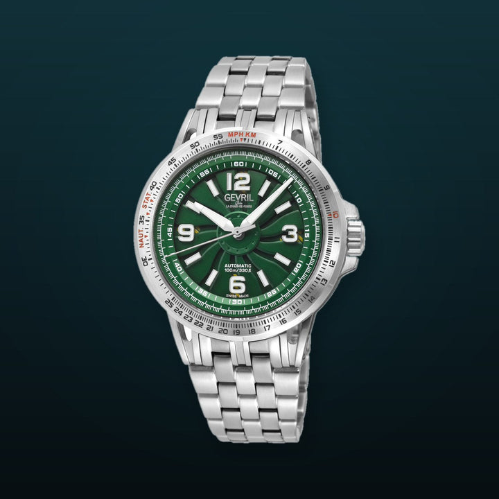 Wind Master Automatic Gevril Men's Automatic Wind Master Green Dial Stainless Steel Bracelet | Green Dial