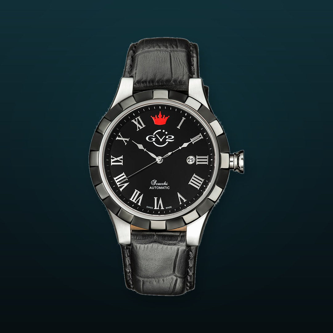 Scacchi GV2 Scacchi Men's Black Dial Swiss Automatic Watch | Black Dial