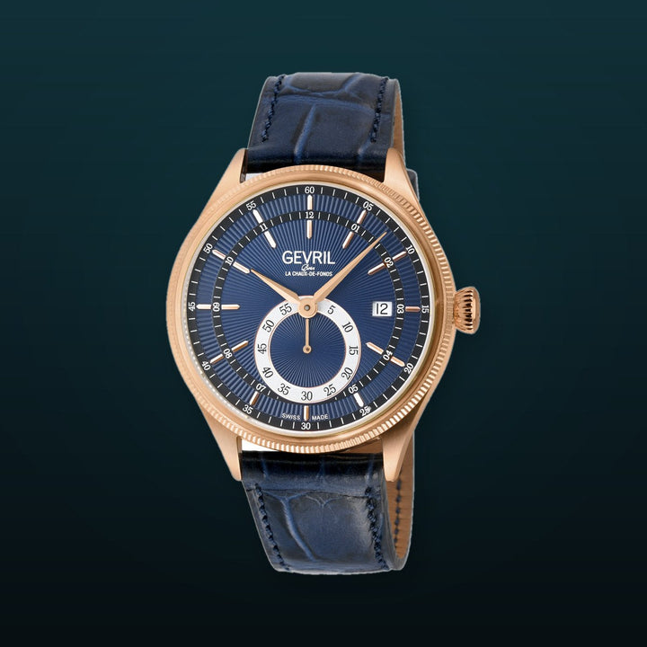 Empire Swiss made Automatic ETA 2895, RG Case, Blue Dial, second subdials | Blue Dial