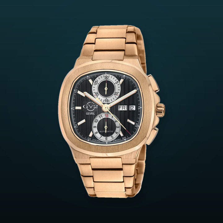 Potente - Chronograph Swiss Automatic Chronograph, IPRG Case, Black Dial, IPRG Bracelet | Black Dial