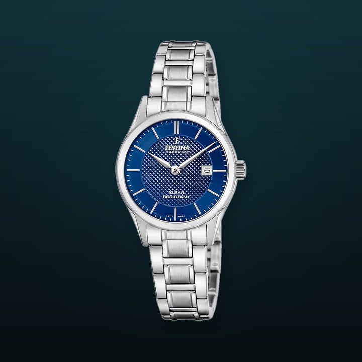 Swiss Made Blue / Stainless Steel Blue Dial