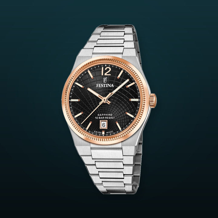 Rive Black / Stainless Steel Black Dial