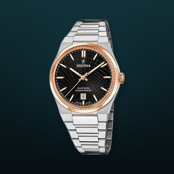 Rive Black / Stainless Steel Black Dial