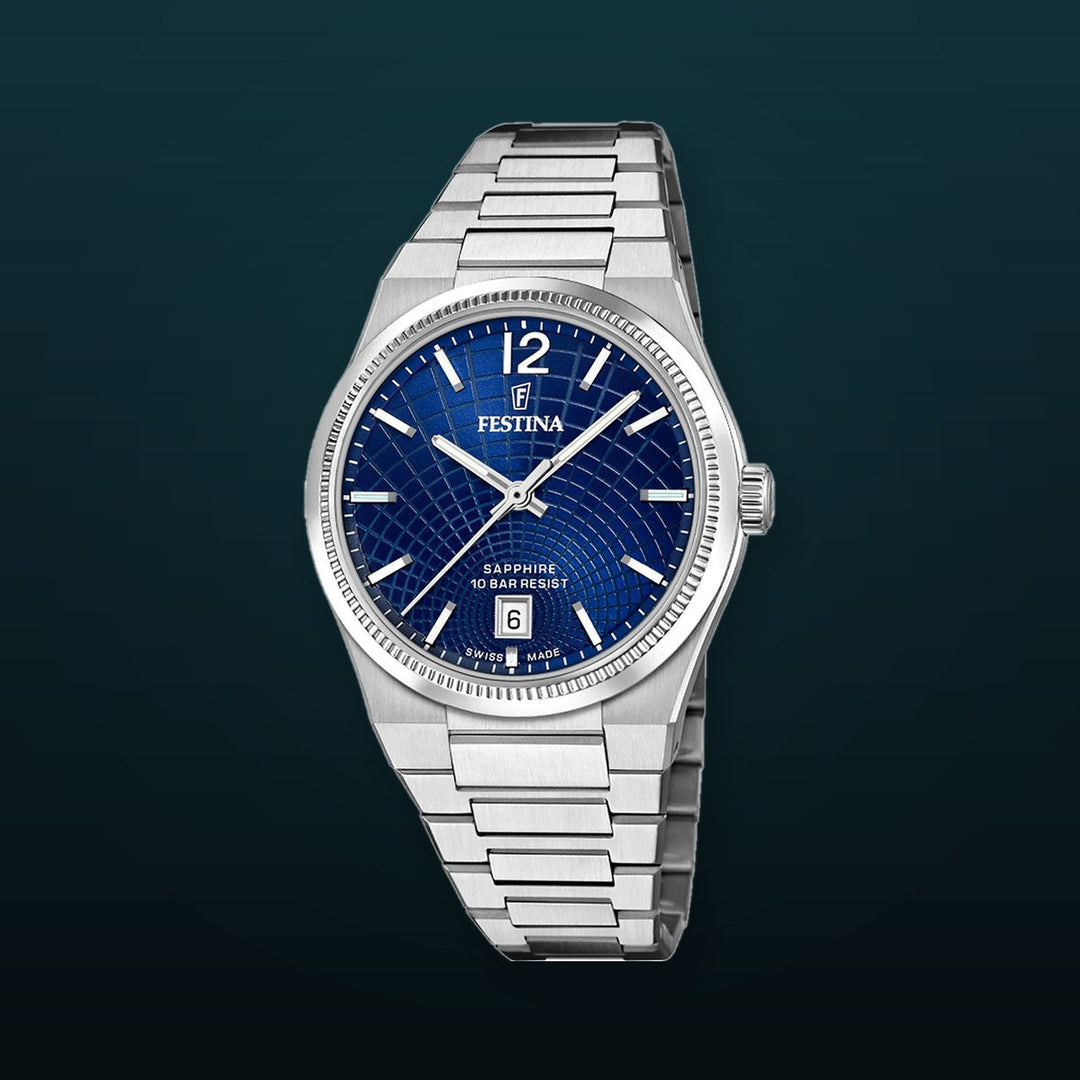 Rive Blue / Stainless steel Blue Dial