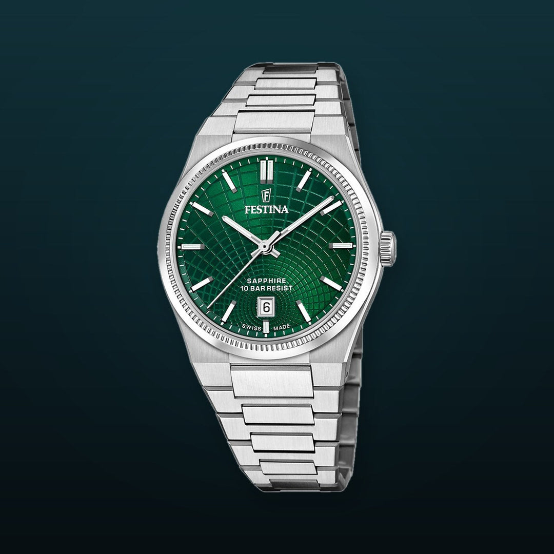 Rive Green / Stainless steel Green Dial